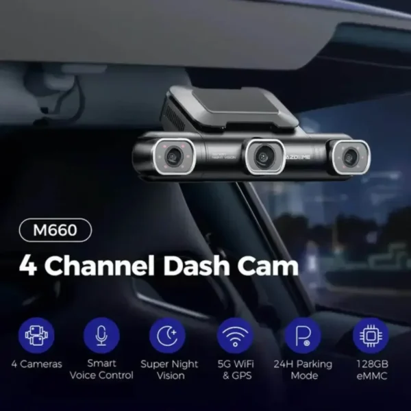 azdom-dash-kam-4k-m660-ahdth-esdar-dash-kam-4136854 داش كام أزدوم M660 | 4 كاميرات تغطية شاملة 360° + GPS Azdome