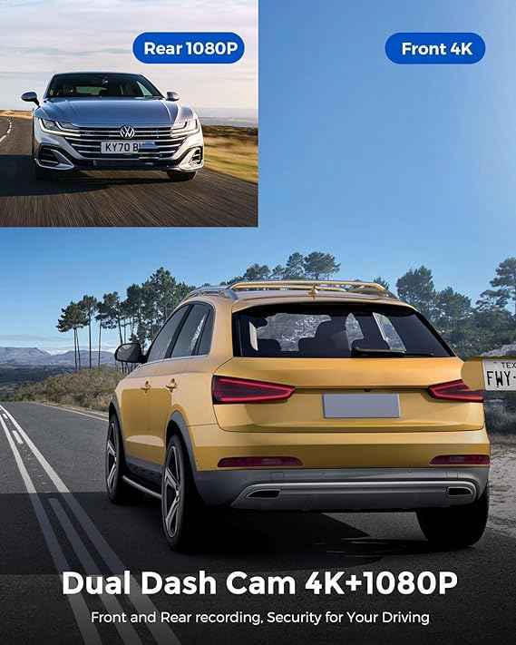 m300-4 Dash Cam AZDOME M300S 4K 2CH MINI - Front and Rear with 64GB SD CARD