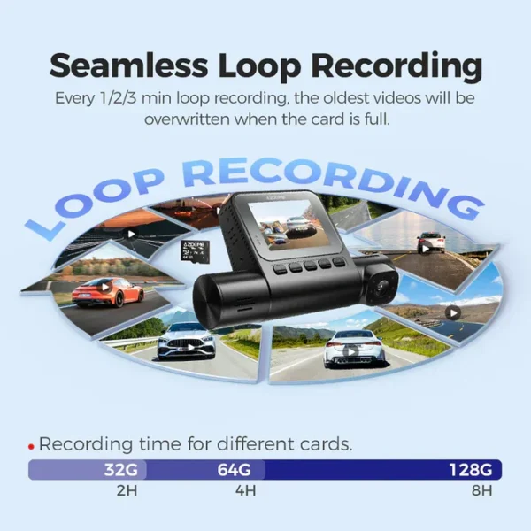 s58-3 AZDOME S58 4G LTE 3CH DASH CAM LIVE WITH 2.4" IPS SCREEN